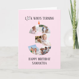 3.ª tarjeta de foto de cumpleaños