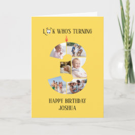 3.ª tarjeta de foto de cumpleaños