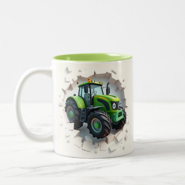 3.ª taza de envolver de tractor verde, tracción 3d (Izquierda)
