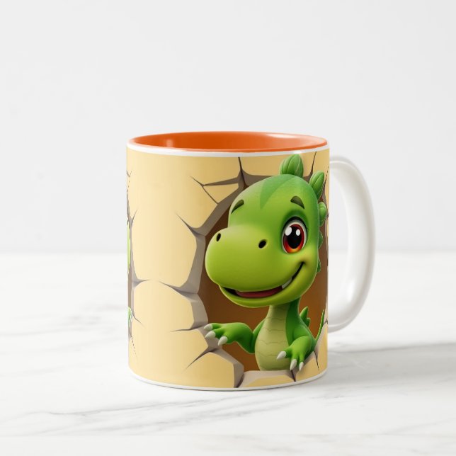 3.º lindo envoltorio de tazas de dinosaurio, diseñ (Anverso derecho)