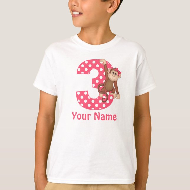 3.ᵉʳ Camisa Personalizada Chica de Monos (Anverso)