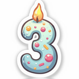 3.ᵉʳ Pegatina de cumpleaños