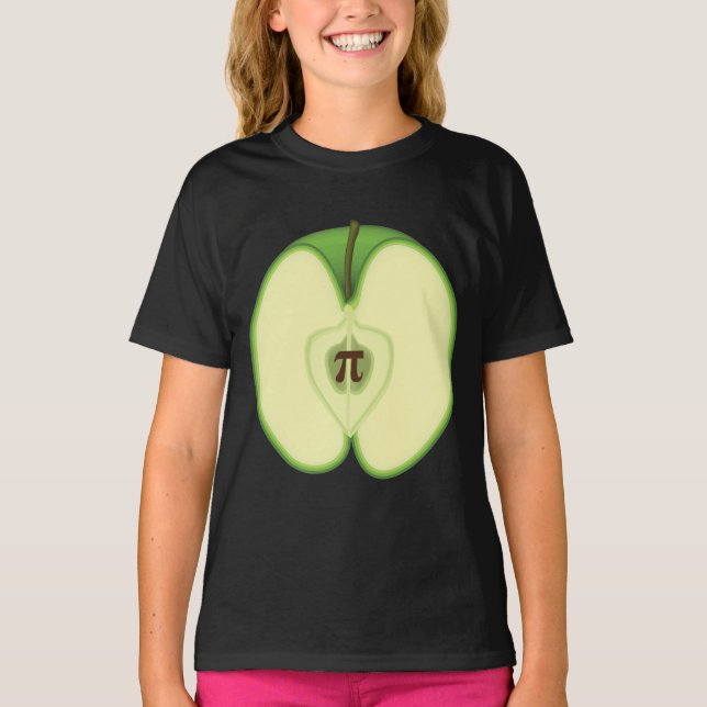 3.14 Camiseta divertida de Chiste matemático Apple (Anverso)