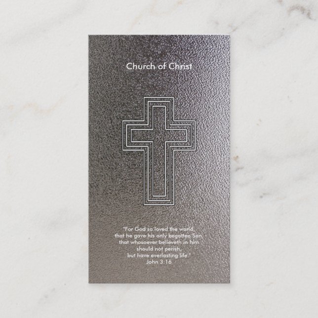 3:16 de Juan - tarjeta de visita cristiana (Anverso)