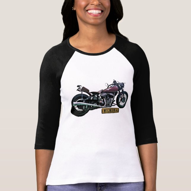 3/4 camiseta de la manga de las mujeres (Anverso)