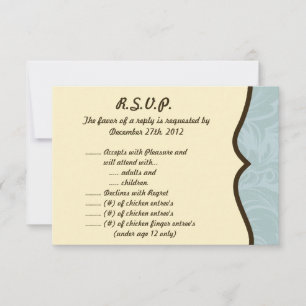 3.5 x 5 R.S.V.P Tarjeta de respuesta I te bigote u
