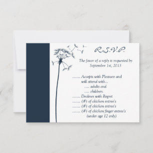 3.5 x 5 R.S.V.P Tarjeta de respuesta Nave Azul Dan