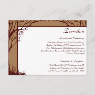 3.5 x 5 Tarjeta de dirección Árbol de otoño