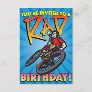 3,5 X invitación del cumpleaños de 5 BMX