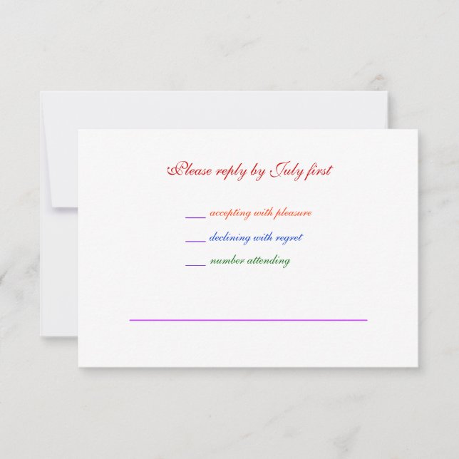 3.5x5 Boda gay Arcoiris Orgullo LGBT RSVP Básico (Anverso)