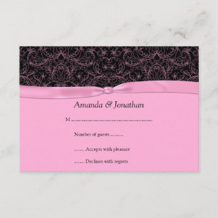3.5x5 Desplazamientos y cinta rosada en negro RSVP