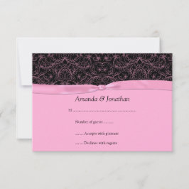 3.5x5 Desplazamientos y cinta rosada en negro RSVP