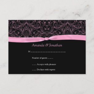 3.5x5 Desplazamientos y cinta rosada en negro RSVP