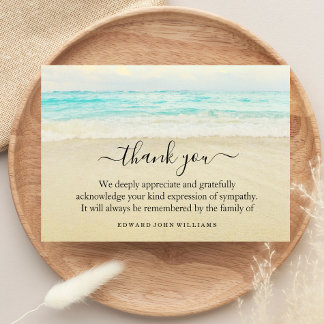 3.5x5 Funeral Gracias Nota Grief Beach Ocean