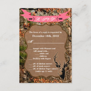 3.5x5 R.S.V.P. Caza de tarjetas Camo de cabeza de 