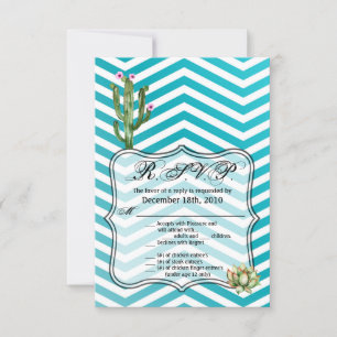 3.5x5 R.S.V.P Tarjeta Boho Cacti Cactus Succulent 