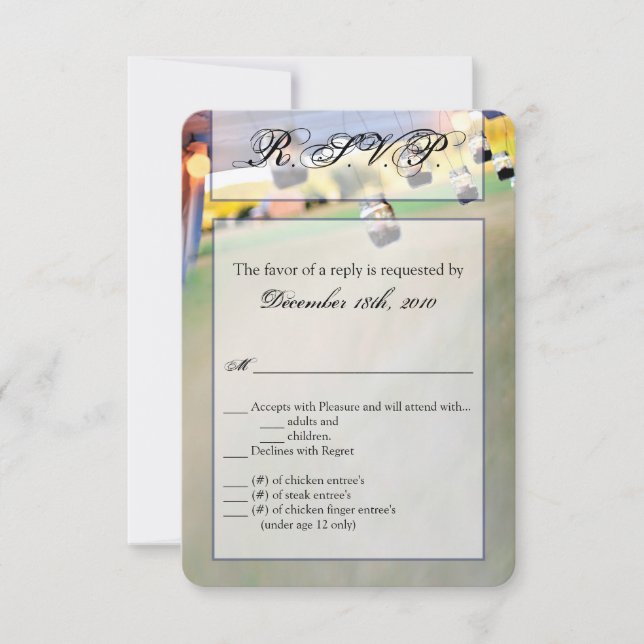 3.5x5 R.S.V.P Tarjeta Mason Jar Candle Holders Cou (Anverso)