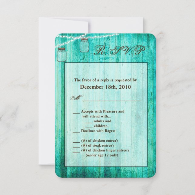 3.5x5 R.S.V.P Tarjeta Mason Jar String Lights Wood (Anverso)