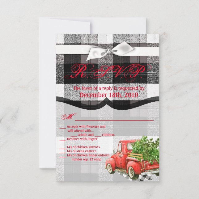 3,5x5 R.S.V.P. Tarjeta Navidades de camiones XMAS  (Anverso)
