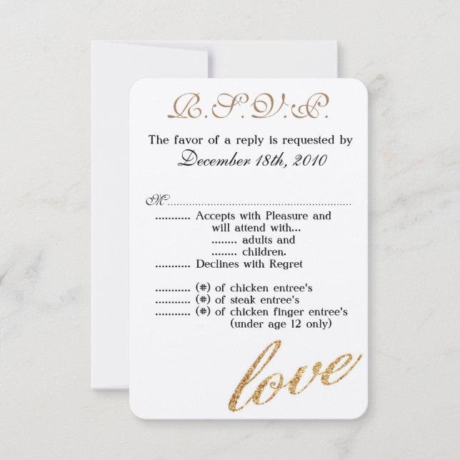3.5x5 R.S.V.P Tarjeta Relieve metalizado dorado ad (Anverso)