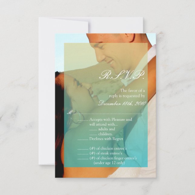3.5x5 R.S.V.P Tarjeta Sunset Fade Verde azulado Pu (Anverso)