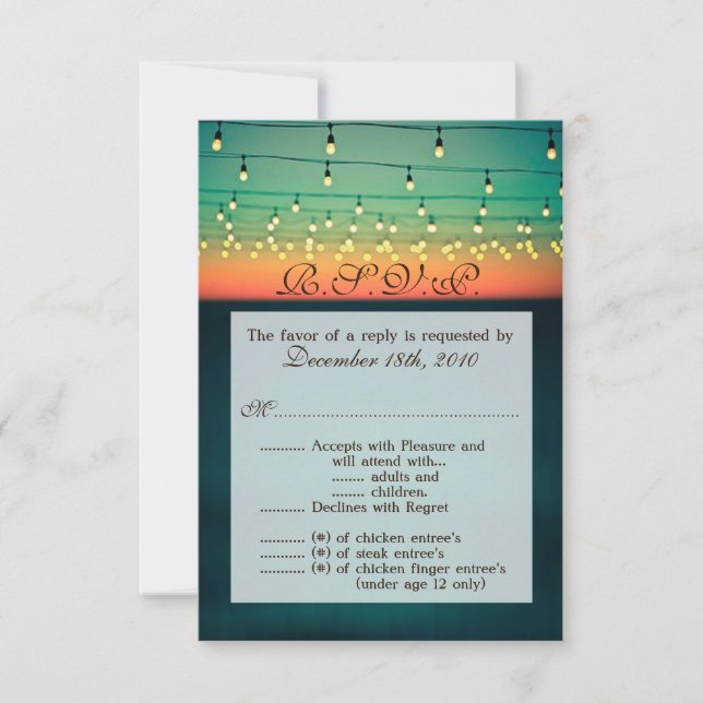 3.5x5 R.S.V.P Tarjeta Sunset String Lights Yard Li (Anverso)