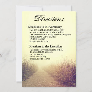 3.5x5 Tarjeta de direcciones Ruta de senda de send