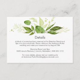 3.5x5 Tarjetas de envoltorio botánico rústico de v