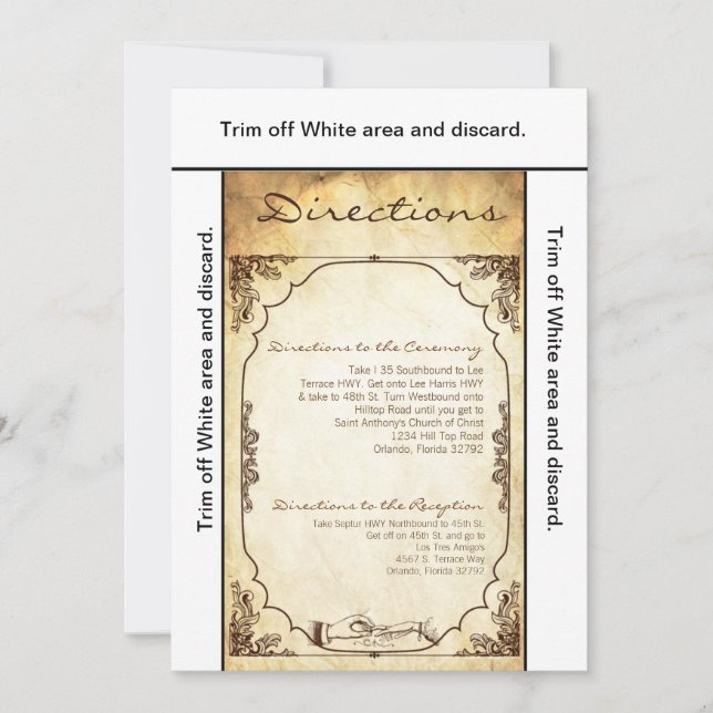 3.5x6 Dirección Tarjeta Bolsa de Anillo de Ceremon (Anverso)