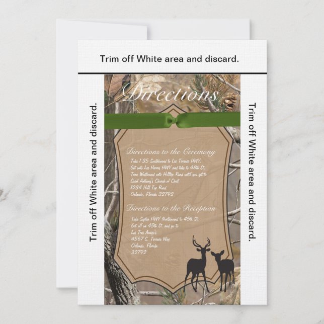 3.5x6 Direcciones Cazadores de tarjetas Camo Camof (Anverso)