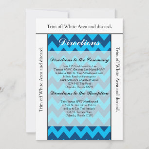 3.5x6 Direcciones Tarjeta Blues Chevron