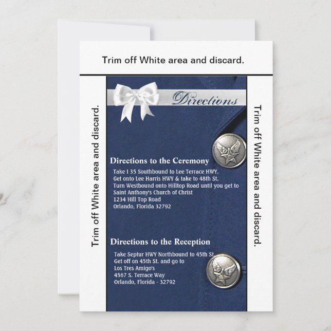 3.5x6 Tarjeta de dirección Fuerza aérea clase A Un (Anverso)