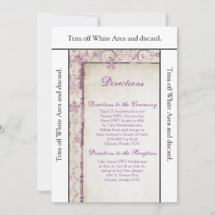 3.5x6 Tarjeta Floral de primavera púrpura