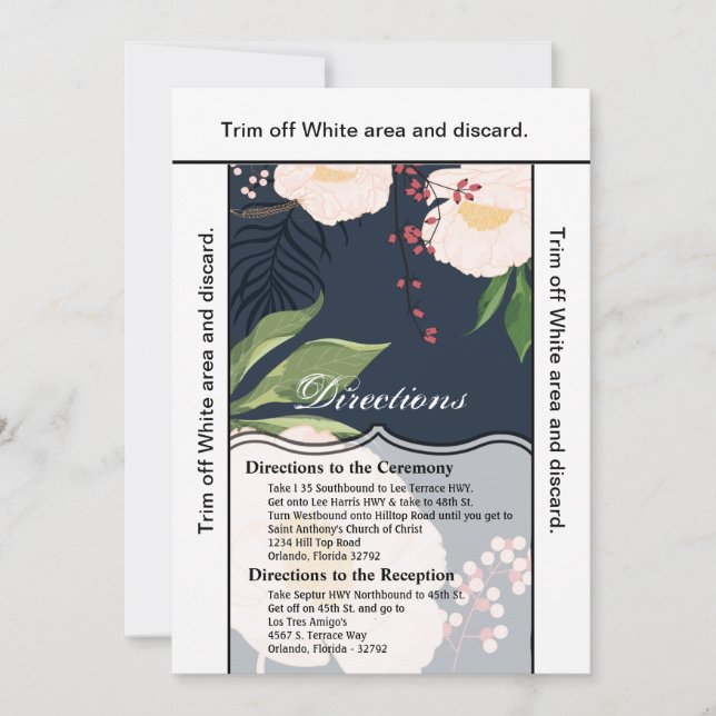 3.5x6 Tarjeta Flores Florales Blancas en la oscuri (Anverso)