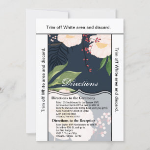 3.5x6 Tarjeta Flores Florales Blancas en la oscuri