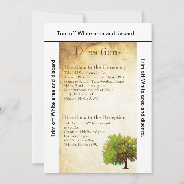 3.5x6 Tarjeta Primavera Árbol Papel Vinta (Anverso)