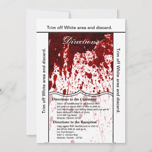 3.5x6 Tarjeta Tarjeta Sanguínea Splatter Vampire G (Anverso)
