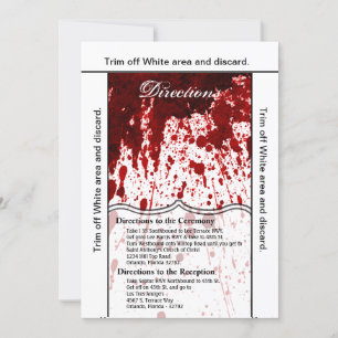 3.5x6 Tarjeta Tarjeta Sanguínea Splatter Vampire G