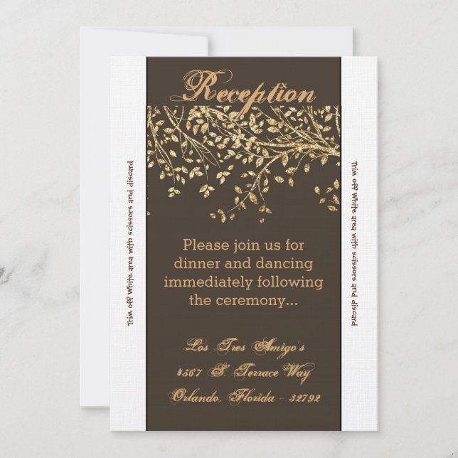 3.5x7 Relieve metalizado dorado de la tarjeta de r (Anverso)