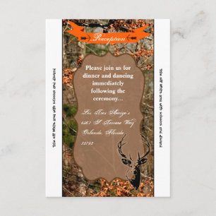 3.5x7 Tarjeta de recepción Caza Camo de Cabeza de 