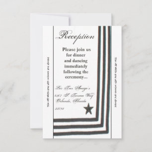 3.5x7 Tarjeta de Recepción Vestido de Verano Navy 