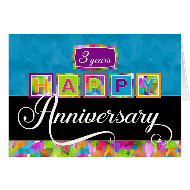 3° aniversario de empleado - colorido (Anverso (Horizontal))