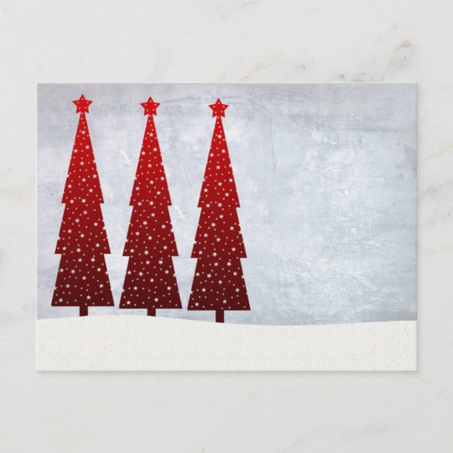 3 Árboles de Navidad rojos (Anverso)