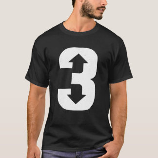 3 Arriba 3 Abajo Tres Hacia Abajo Camiseta De Béis