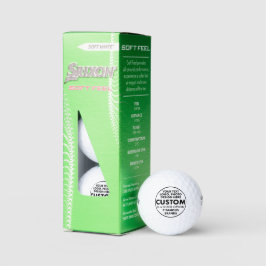 3 bolas de Personalizado personalizadas Srixon Sof