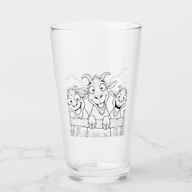 3 Cabras Tontas Vaso de Bebida (Anverso)