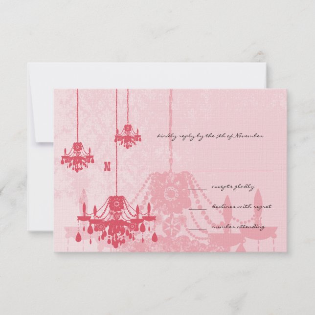 3 Candeleros de madreselva Damask RSVP de boda (Anverso)