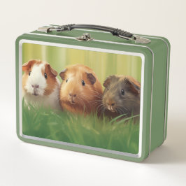 3 cerdos de Guinea en hierba