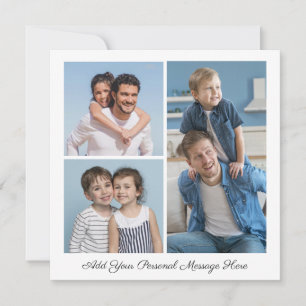 3 Collage de fotos Añadir su propia tarjeta plana