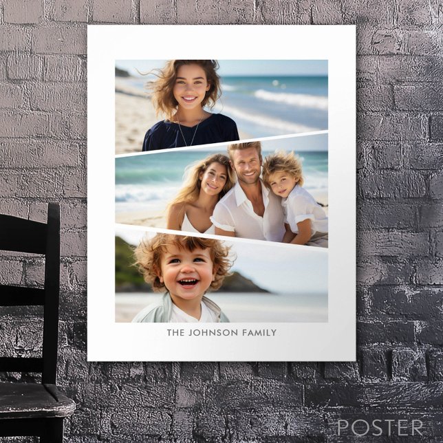 3 Collage de fotos desigual - Funky Arte Cuadrilat (Custom Poster)